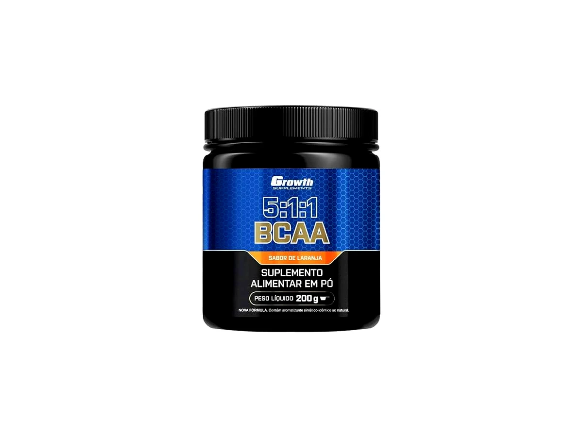 Growth Supplements BCAA 2:1:1 em Pó Sabor Laranja - 200g